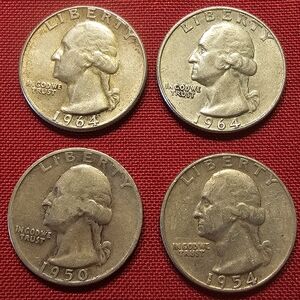 Vintage U.S. Quarter Coin Set - Gold Tone